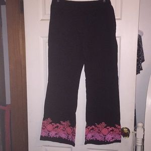 Nordictrack Yoga Pants Black/Pink Size Large